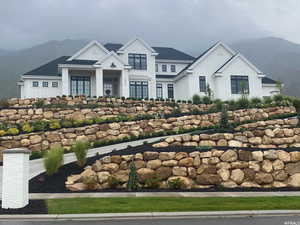 Exterior space featuring a mountain view