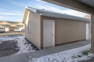 View of snow covered exterior