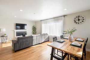 Dining room featuring light hardwood / wood-style flooring