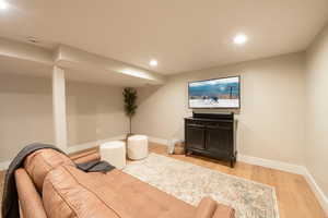 Living room featuring light hardwood / wood-style floors