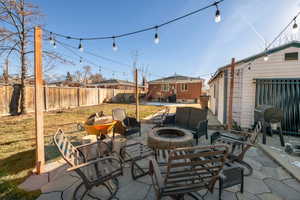 View of patio / terrace featuring area for grilling and a fire pit