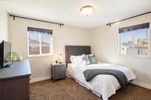 View of carpeted bedroom