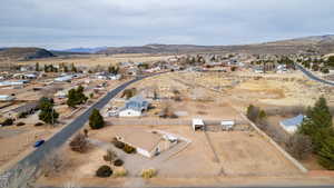 Drone / aerial view with a mountain view