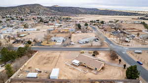 Drone / aerial view with a mountain view