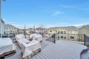 Oversized Deck with views of East Mountains