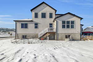 View of snow covered house