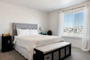 View of carpeted bedroom