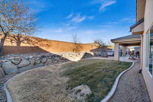 View of yard featuring a patio