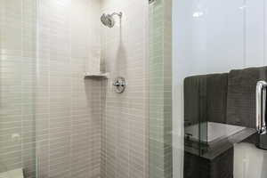 Bathroom with walk in shower