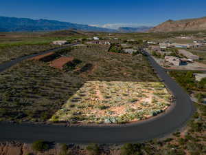 Aerial view featuring a mountain view