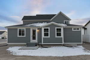 View of snow covered property