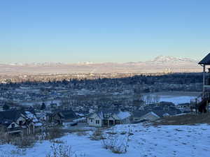 Exterior space featuring a mountain view