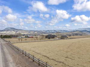 Mountain view featuring a rural view