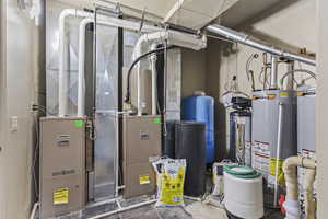 Utility room with water heater