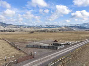 Property view of mountains featuring a rural view