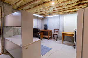 Unfinished basement room 1