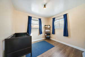 Interior space featuring hardwood / wood-style floors