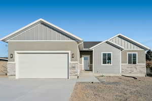 Craftsman-style new construction with 2 car garage.