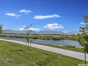 Exterior space featuring a mountain view