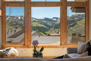 Detailed view of a mountain view