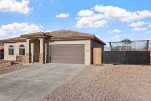 View of front facade with a garage