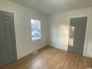 Entryway featuring light hardwood / wood-style flooring