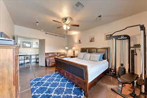 Bedroom with ceiling fan