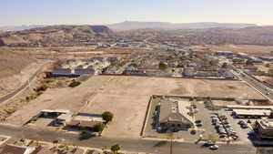 Aerial view featuring a mountain view