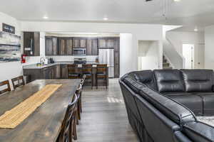 Opened area Living room with LVP flooring.