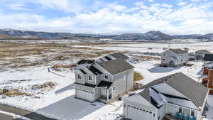 Aerial view with mountain views