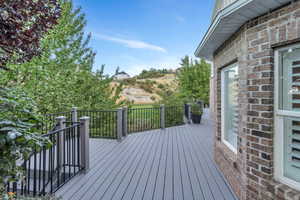 Family room opens to wraparound decks