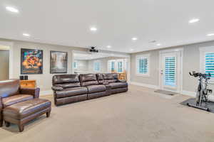 Large walkout basement has lots of natural light