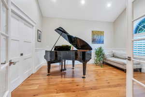 Beautiful formal living room with hardwood floors