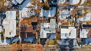 Birds eye view of property