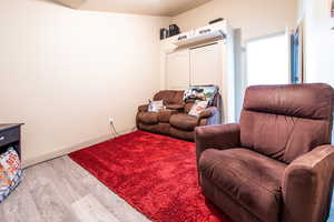 Living room featuring light wood-type flooring