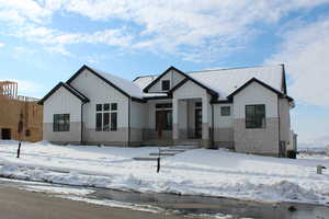 View of modern farmhouse