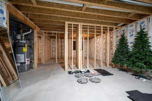 Basement with water heater