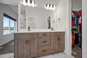 Bathroom featuring vanity