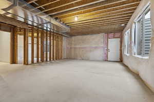 Unfinished basement with separate entry.