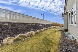 View of partially fenced yard