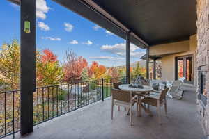 View of patio / terrace featuring a balcony