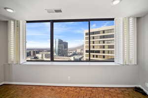 Spare room with parquet floors