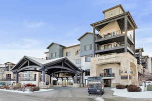 View of snow covered building