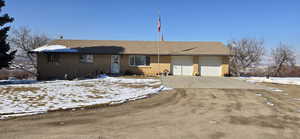 Ranch-style house featuring a garage