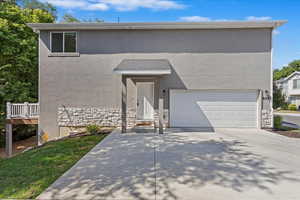 View of front of house featuring a garage