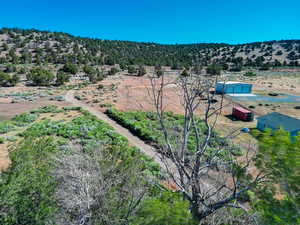 Aerial view with a rural view