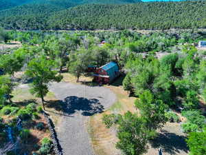 Birds eye view of property