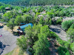 Birds eye view of property