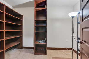 Spacious master closet with built-in storage