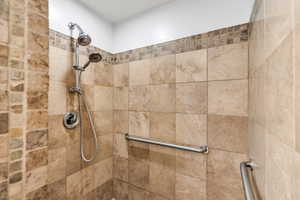 Master shower with beautiful tilework